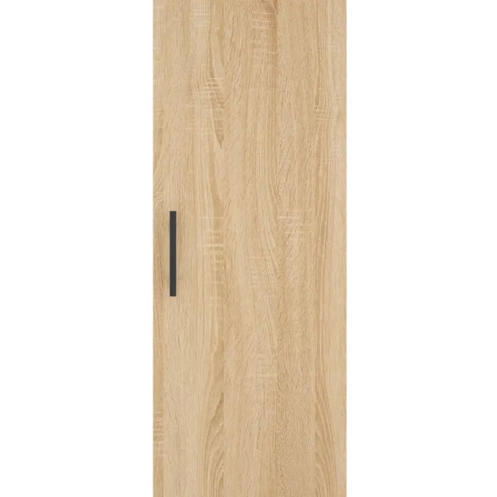 vidaXL Aparador de madera contrachapada 34,5x34x180 cm Roble Sonoma New