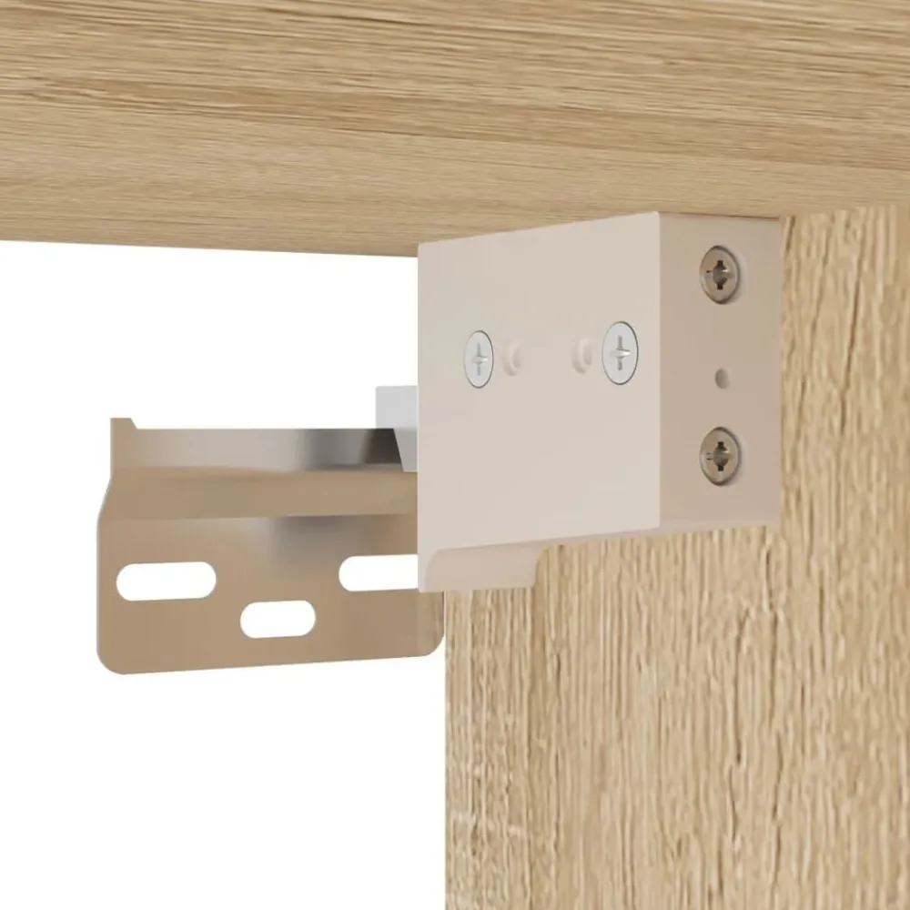 vidaXL Aparador de madera contrachapada 34,5x34x180 cm Roble Sonoma New