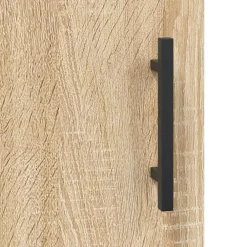 vidaXL Aparador de madera contrachapada 34,5x34x180 cm Roble Sonoma New