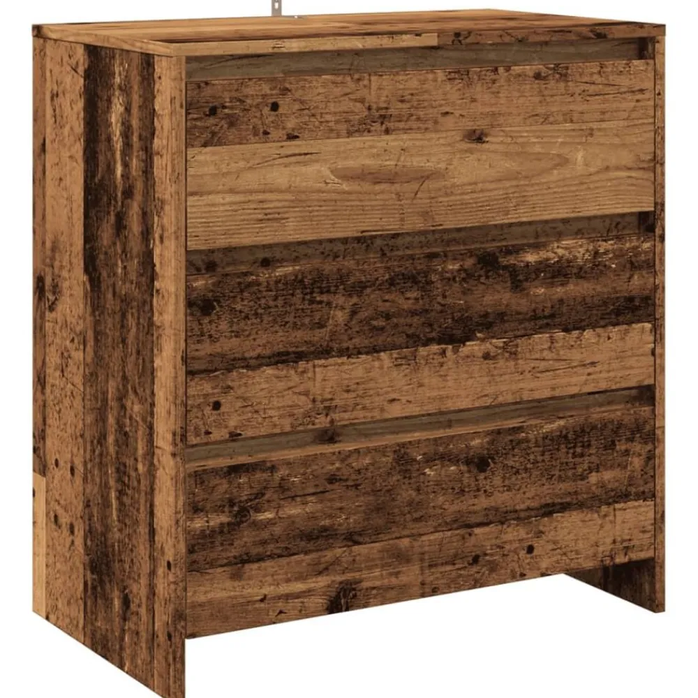 vidaXL Armarios Y Almacenamiento-Aparador de madera de ingeniería envejecida 70x41x75 cm