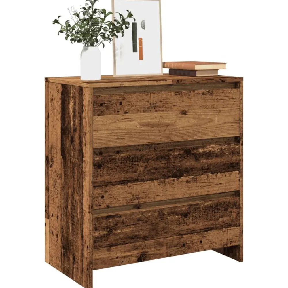 vidaXL Armarios Y Almacenamiento-Aparador de madera de ingeniería envejecida 70x41x75 cm