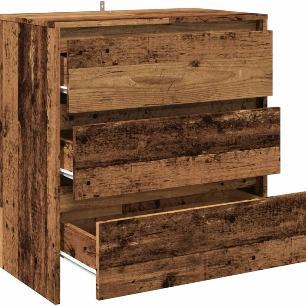 vidaXL Armarios Y Almacenamiento-Aparador de madera de ingeniería envejecida 70x41x75 cm