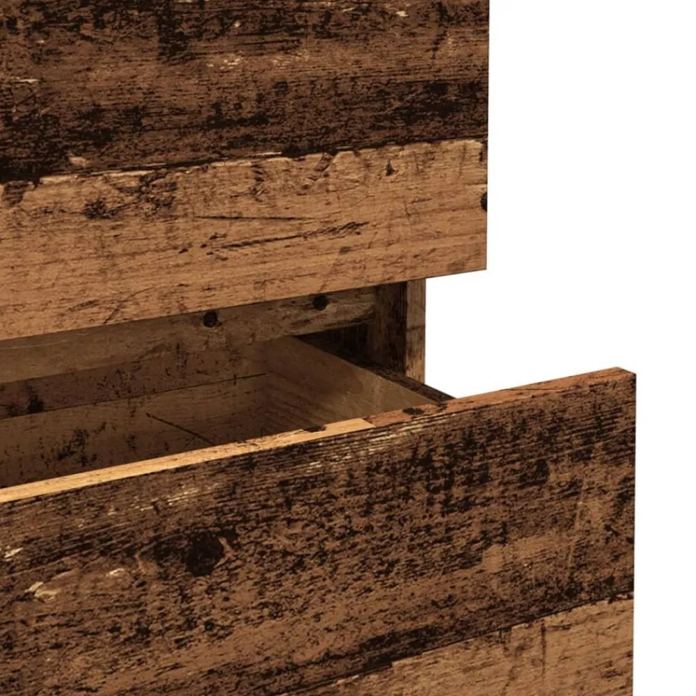 vidaXL Armarios Y Almacenamiento-Aparador de madera de ingeniería envejecida 70x41x75 cm