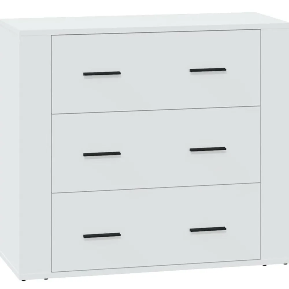 vidaXL Aparador de madera contrachapada 80x33x70 cm Blanco Best