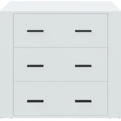 vidaXL Aparador de madera contrachapada 80x33x70 cm Blanco Best