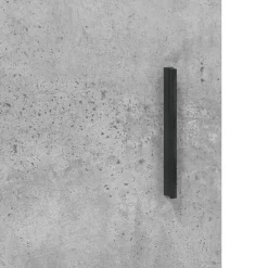 vidaXL Armarios Y Almacenamiento-Aparador de madera contrachapada gris hormigón 34,5x34x180 cm