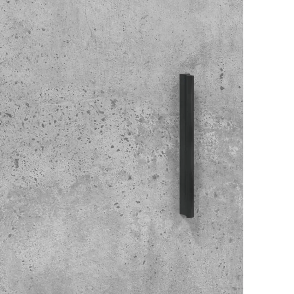 vidaXL Armarios Y Almacenamiento-Aparador de madera contrachapada gris hormigón 34,5x34x180 cm