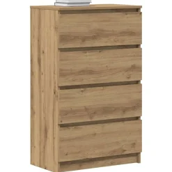 vidaXL Armarios Y Almacenamiento-Aparador de madera de ingeniería roble artisan 60x35x98,5 cm