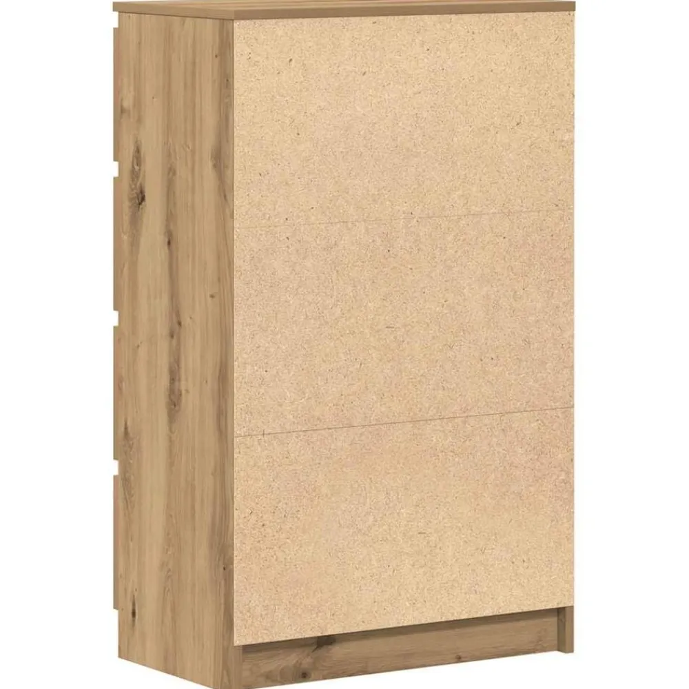vidaXL Armarios Y Almacenamiento-Aparador de madera de ingeniería roble artisan 60x35x98,5 cm