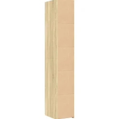 vidaXL Aparador de madera de ingeniería 30x42,5x185 cm Roble Sonoma Online
