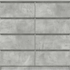 vidaXL Armarios Y Almacenamiento-Aparador de madera de ingeniería gris hormigón 100x35x99 cm