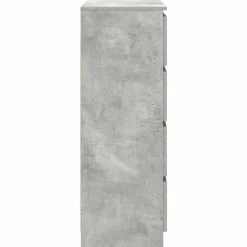vidaXL Armarios Y Almacenamiento-Aparador de madera de ingeniería gris hormigón 100x35x99 cm