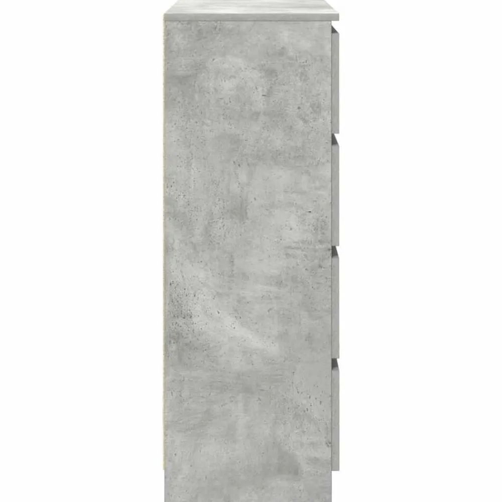 vidaXL Armarios Y Almacenamiento-Aparador de madera de ingeniería gris hormigón 100x35x99 cm