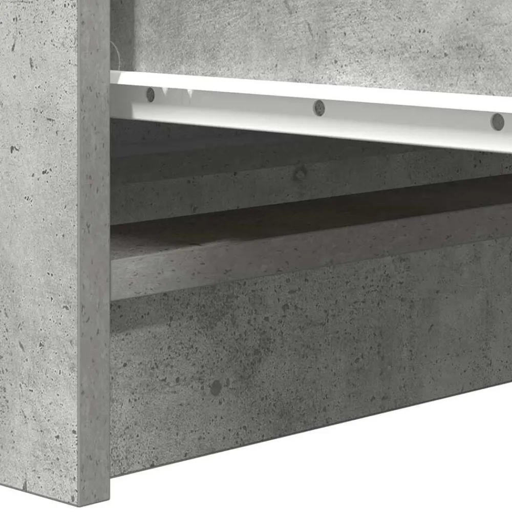 vidaXL Armarios Y Almacenamiento-Aparador de madera de ingeniería gris hormigón 100x35x99 cm