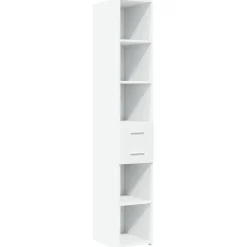 vidaXL Aparador de madera de ingeniería 30x42,5x185 cm Blanco Sale
