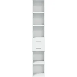 vidaXL Aparador de madera de ingeniería 30x42,5x185 cm Blanco Sale