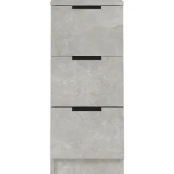 vidaXL Armarios Y Almacenamiento-Aparador de madera contrachapada gris hormigón 30x30x70 cm