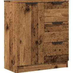 vidaXL Aparador de madera de ingeniería envejecida 60x30x70 cm Madera antigua Sale
