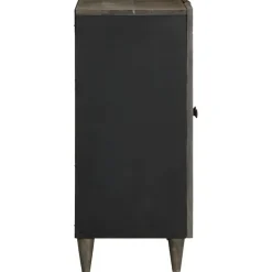 vidaXL Armarios Y Almacenamiento-Aparador de madera maciza de mango gris claro 60x33,5x75 cm