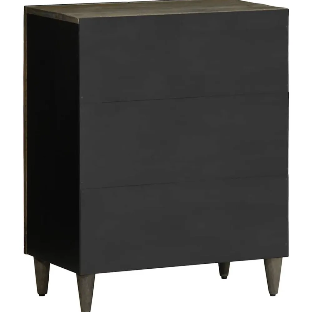 vidaXL Armarios Y Almacenamiento-Aparador de madera maciza de mango gris claro 60x33,5x75 cm