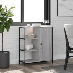 vidaXL Aparador de madera de ingeniería 70x30x80 cm Gris sonoma Sale