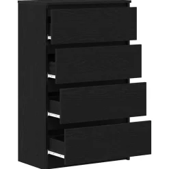 vidaXL Aparador de 60x35x98,5 cm madera de ingeniería Roble negro Outlet