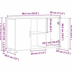 vidaXL Conjuntos De Muebles-Aparador FLORIN 88,5 x 30,5 x 55,5 cm Madera de ingeniería