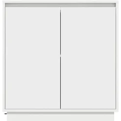 vidaXL Aparador LED con estante 71 x 34,5 x 75 cm Madera de ingeniería White New