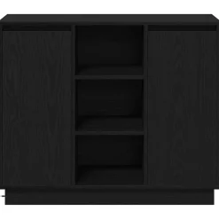 vidaXL Mesas-Aparador LED 90 x 32 x 75 cm Madera de ingeniería
