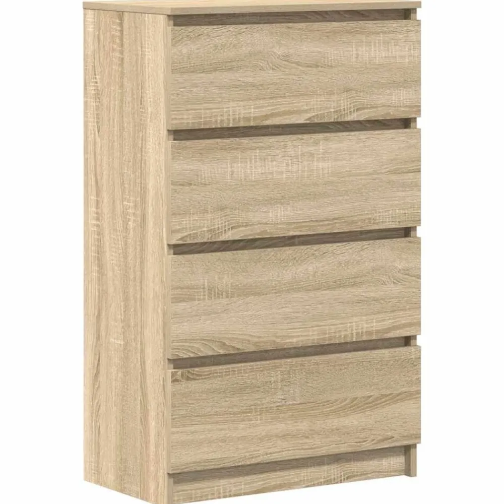 vidaXL Aparador madera contrachapada color 60x35x98,5 cm Roble Sonoma