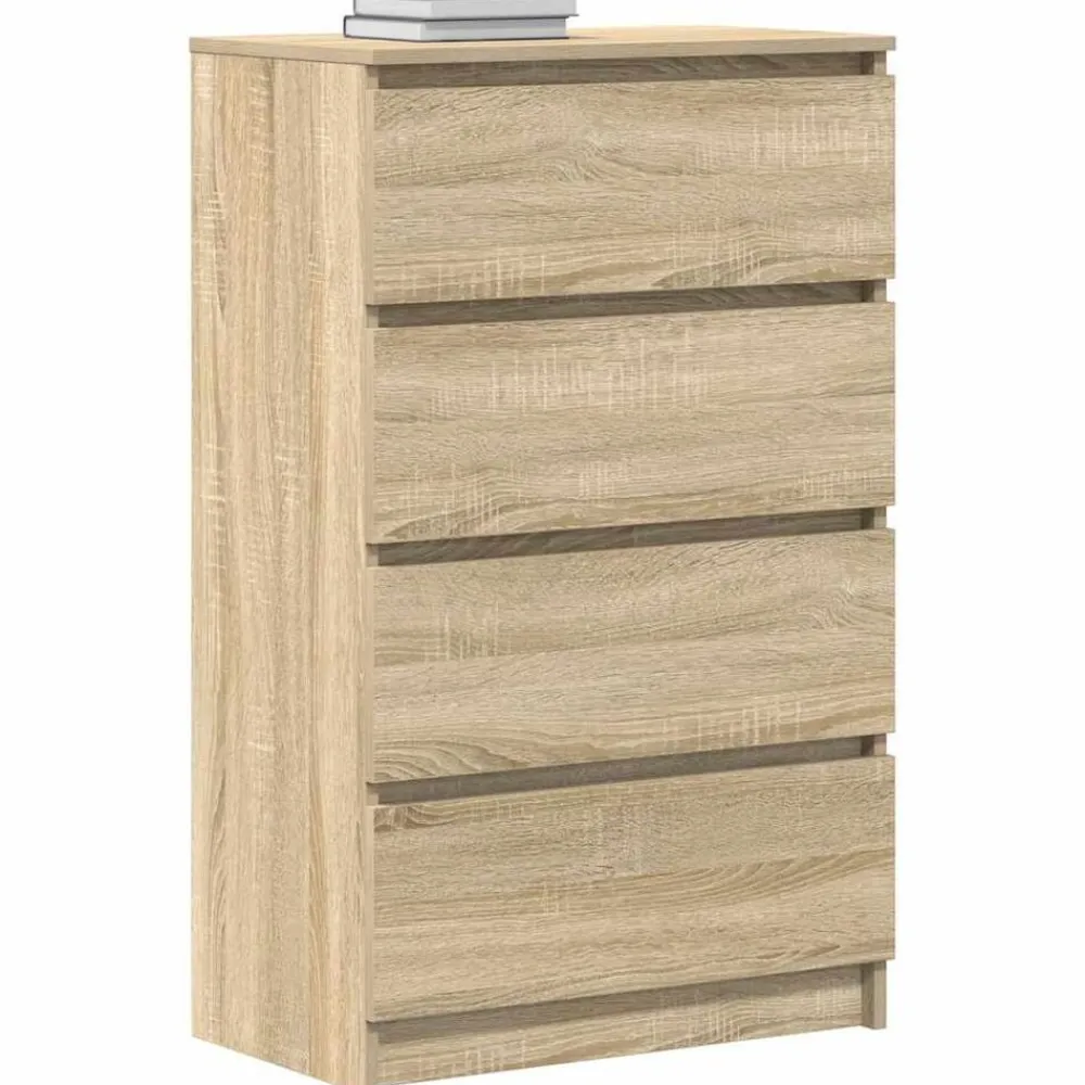 vidaXL Aparador madera contrachapada color 60x35x98,5 cm Roble Sonoma
