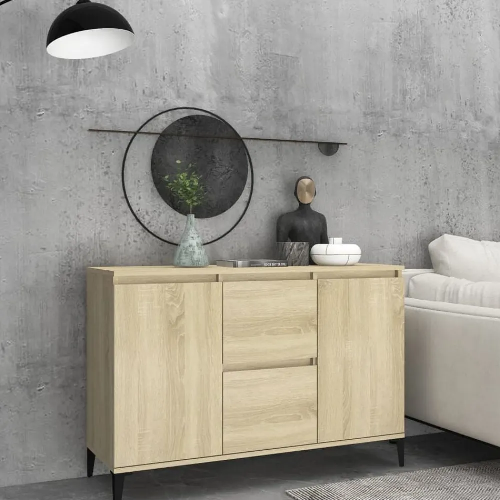 vidaXL Armarios Y Almacenamiento-Aparador madera contrachapada color 102x35x70 cm