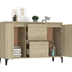 vidaXL Armarios Y Almacenamiento-Aparador madera contrachapada color 102x35x70 cm