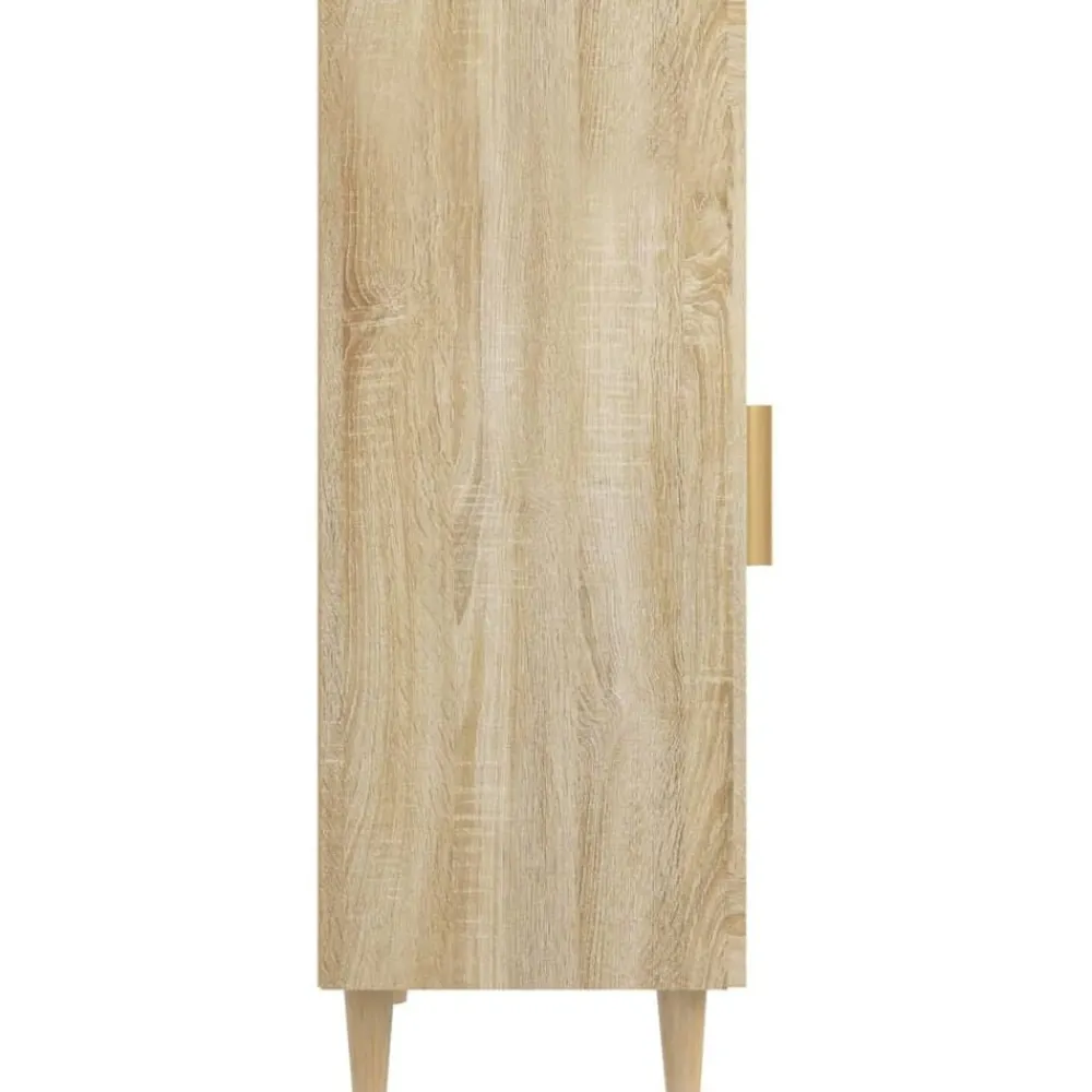 vidaXL Aparador madera contrachapada color 34,5x34x90 cm Roble Sonoma Online