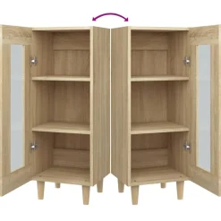 vidaXL Aparador madera contrachapada color 34,5x34x90 cm Roble Sonoma Online