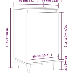 vidaXL Aparador madera de ingeniería 40x35x70 cm Blanco Outlet