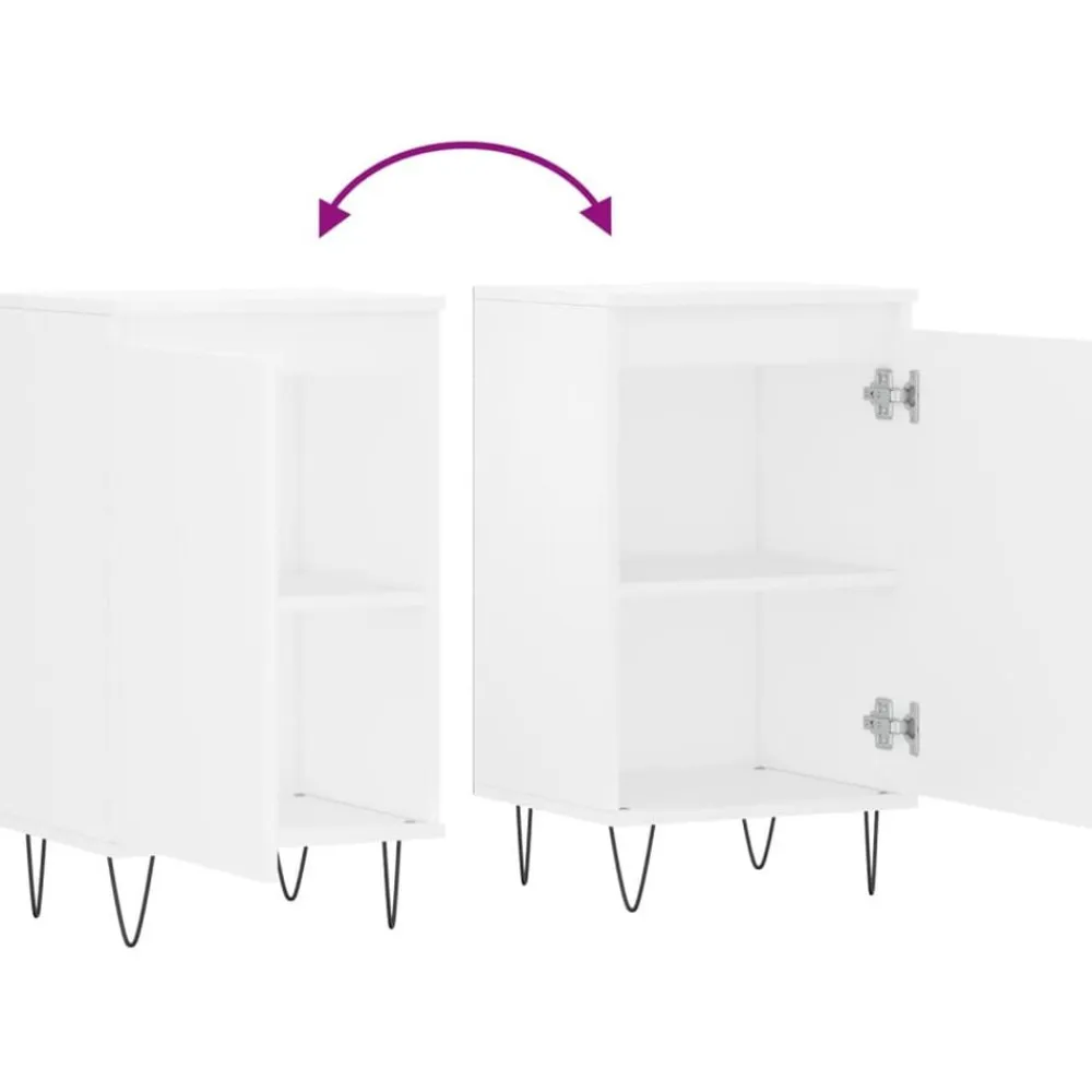vidaXL Aparador madera de ingeniería 40x35x70 cm Blanco Outlet