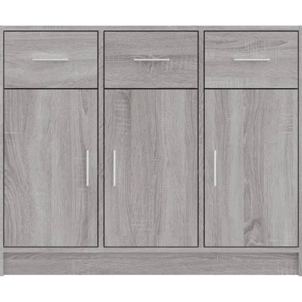 vidaXL Aparador madera de ingeniería 91x28x75 cm Gris sonoma Discount