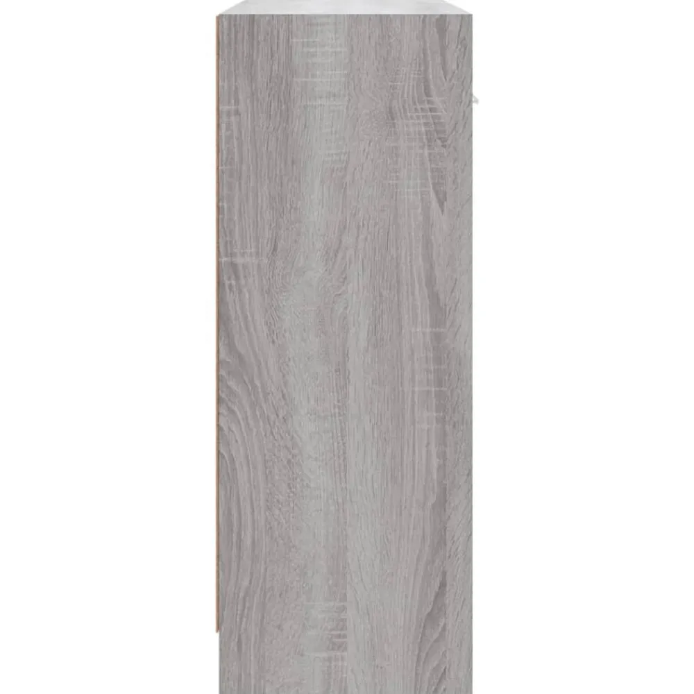 vidaXL Aparador madera de ingeniería 91x28x75 cm Gris sonoma Discount