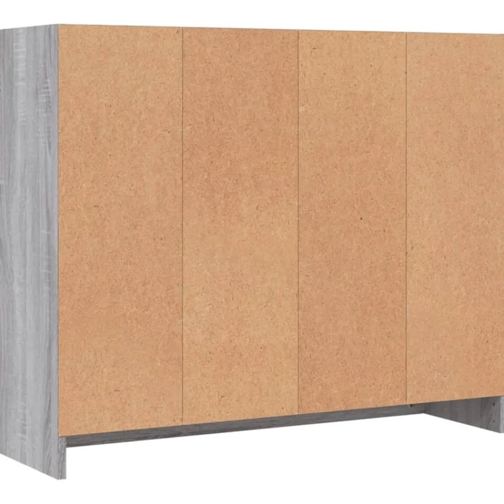 vidaXL Aparador madera de ingeniería 91x28x75 cm Gris sonoma Discount