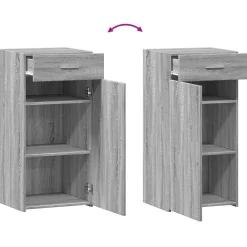 vidaXL Aparador madera de ingeniería 45x42,5x93 cm Gris sonoma