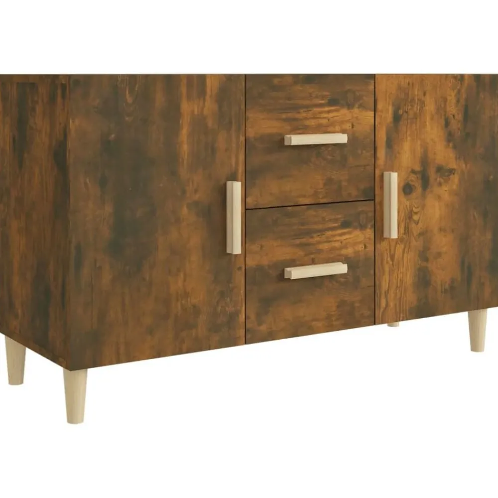 vidaXL Aparador madera de ingeniería 100x36x60 cm Roble ahumado Discount