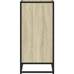 vidaXL Aparador madera ingeniería y metal 68x35x76 cm Roble Sonoma Sale