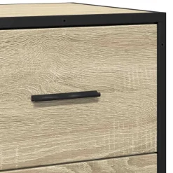 vidaXL Aparador madera ingeniería y metal 68x35x76 cm Roble Sonoma Sale