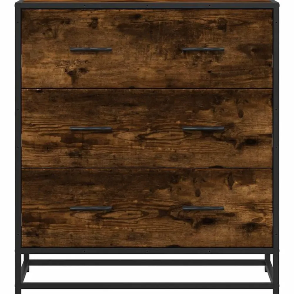 vidaXL Armarios Y Almacenamiento-Aparador madera ingeniería y metal 68x35x76 cm