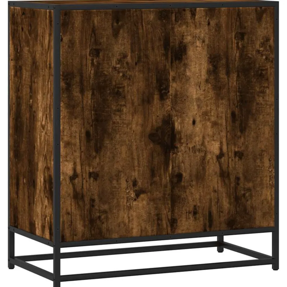 vidaXL Armarios Y Almacenamiento-Aparador madera ingeniería y metal 68x35x76 cm