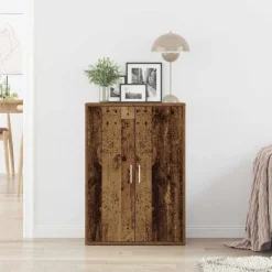 vidaXL Aparador Madera vieja 60 x 31 x 84 cm Madera de ingeniería Madera envejecida Best