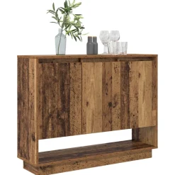 vidaXL Aparador Madera vieja 97 x 29 x 75 cm Madera de ingeniería Madera envejecida Outlet