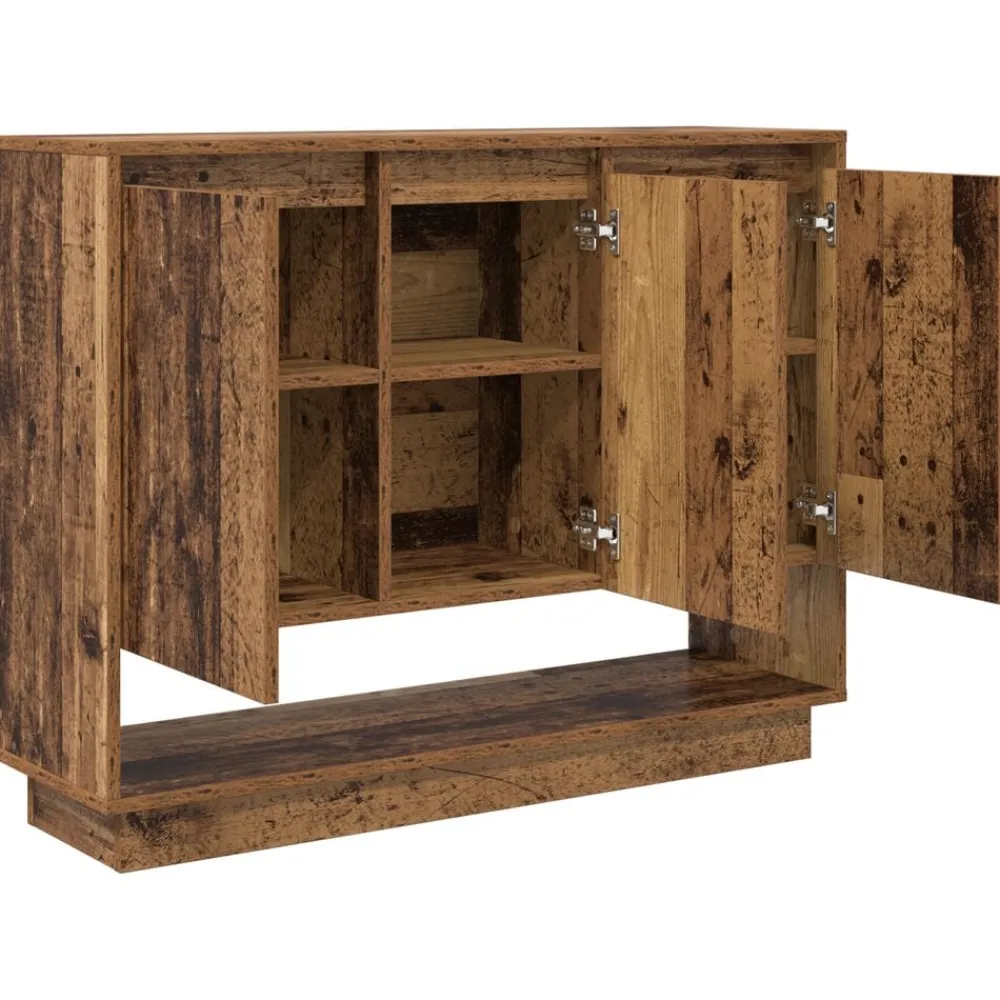 vidaXL Aparador Madera vieja 97 x 29 x 75 cm Madera de ingeniería Madera envejecida Outlet