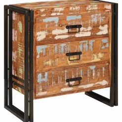 vidaXL Aparador Marrón 66 x 33 x 70 cm Madera reciclada maciza